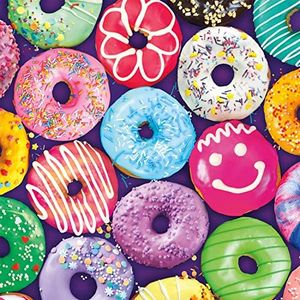 Buffalo Games - Delightful Donuts - 300 Large Piece Jigsaw Puzzle Multicolor, 18" L X 18" W