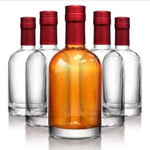 Stock Your Home Set of 12 Glass Whiskey Bottles with Corks, 375 mL Glass Bottles for Custom Infusions, 12 oz Empty Liquor Bottles for Alcohol, Limoncello, Coffee Syrups, Oil, and More