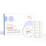 Nua Clarifying Acne Patch Kit | 100% Hydrocolloid & Salicylic Acid Spot Acne Pimple Patches for Men & Women| Clear acne overnight and prevent acne scars| 36 Pcs Salicylic Acid Acne Patches & 36 Pcs Cleansing Pads