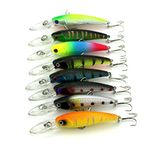 LENPABY 8 pcs Deep Diving Minnow Fishing Lures Crankbaits Kit for Bass and Trout Fishing Tackle 9cm/3.54"/8.3g