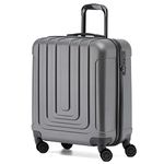 Flight Knight Premium Hard Shell Lightweight Cabin Suitcase - 8 Spinner Wheels - Built-in Side Lock & USB Port - Luggage Approved for Airlines Including easyJet Large Cabin - 56x45x25cm