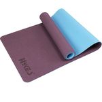 Hykes Yoga Mat for Women & Men - TPE Eco Friendly 6mm thickness Non Slip Classic Pro Exercise Mat for Home Workout Pilates Floor Exercises Gymnastics Meditation with carry Bag & strap (Purple)