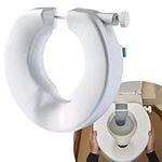 The Helping Hand Company Unifix Raised Toilet Seat 4” Without Lid for Elderly and Disabled Users. Strong, Secure and Portable Elevated Toilet Seat Riser, White