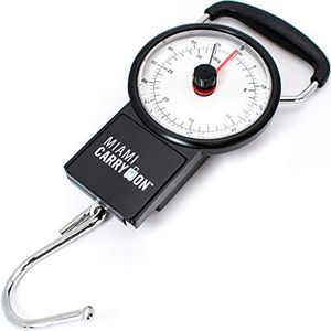 Mechanical Luggage Scale with Tape Measure, Up to 75 Pounds