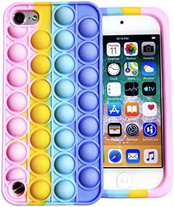 Case for iPod Touch 7 Cute Bubble Pop iPod Touch 6/5 Case Push Fidget Sensory Soft Silicone Stress Reliever Cover Compatible with iPod Touch 5th/6th/7th Generation