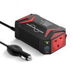 BESTEK 300W Pure Sine Wave Power Inverter 12V to 240V with PD30W USB C & QC3.0 USB Car Adapter Charger for Laptop, iPad, iPhone, Tablet, Consoles & More