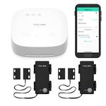 YoLink SpeakerHub & Two Outdoor Contact Sensors Smart Home and Security Kit, Driveway Alert – Audio Hub Plays Tones/Sounds, Spoken Messages, LoRa-Powered ¼ Mile Range, WiFi Required