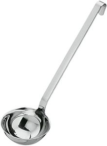 Rösle Stainless Steel Hooked Handle Ladle with Pouring Rim, 8.0-Ounce