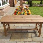 STAFFORDSHIRE GARDEN FURNITURE | WOODEN GARDEN TABLE | PREMIUM 6FT TABLE | DELIVERED FULLY ASSEMBLED FURNITURE | FITS UP TO SIX PEOPLE