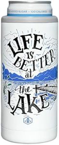 Biddlebee Skinny Can Cooler for Slim Beer & Hard Seltzer | 12oz Double Wall Vacuum Insulated Drink Holder | Beach Gifts for Women | Gifts for Best Friend, Birthday Gift, Girls Trip & Vacation