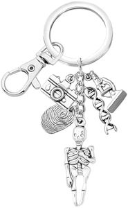 UJIMS Forensic Scientist Gifts Crime Scene Investigator Bracelet CSI Police Gift Investigation Analysts Keychain Specialist Gift (CrimeSceneKeychain)