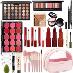 All In One Makeup Kit, Makeup Kit for Women Full Kit,Multipurpose Women's Makeup Sets,Beginners and Professionals Alike,Easy to Carry(Pink）