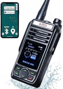 BTECH GMRS-PRO IP67 Submersible Radio with Texting & Location Sharing, GPS, Bluetooth Audio, Compass, NOAA Weather Alerts, Dual Band (VHF/UHF) Scanner, Long Range Two-Way GMRS Walkie Talkie