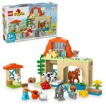 LEGO DUPLO Town Caring for Animals at The Farm Learning Toy for Toddlers, Farmhouse with Horse, Cow and Chicken Figures, Farm Playset, Educational Set for Toddlers Ages 2 and Up, 10416