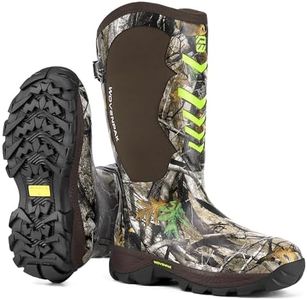 Wovenpak Rain Boots Women, Rubber Boots for Women Insulated Hunting Boots with Steel Shank, Waterproof Boots for Womens, Womens Work Boots 6mm Neoprene Rain Boots Outdoor, Size 6