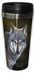 Tree-Free Greetings 25736 Jeremy Paul Classic Wolf Sip 'N Go Stainless Lined Travel Mug, 16-Ounce, Plastic, Multicolor