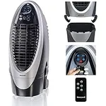 Honeywell 300 CFM Indoor Portable Evaporative Cooler, Fan & Humidifier with Detachable Tank, Carbon Dust Filter & Remote Control, Silver/Gray
