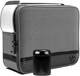 Herb Guard Extra Large Smell Proof Case with Combination Lock (Smell Proof Box Holds Herbs, Spices, Teas and Dried Foods) Comes with Smell Proof Jar, Built In Tray, Travel Bags