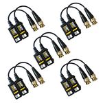 EVERSECU 5 Pairs Passive HD BNC Video Balun Transceiver Transmitter AHD/TVI/CVI/CVBS Cable Connectors for 720P/960P/1080P/3MP/5MP CCTV Security Cameras