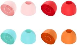 4 Pairs Earbud Tips, Ear bud Rubber Tips iem Tips, Replacement Earbud Tips KBEAR Rainbow Silicone Earbud Tips for KZ zs10 pro, zs10 pro x, zsn pro x, castor, edx pro,CCZ Melody, tangzu wan'er (Medium)