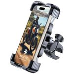 Miracase Motorcycle Phone Mount, One Touch Release & Lock Bike Phone Mount, Bicycle Scooter Handlebar Phone Mount Holder, Cell Phone Holder Mount Compatible with iPhone Google Samsung