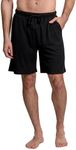 Mad Dog Mens Pajama Shorts - Comfy Knit Lounge Sleepwear with Pockets, Men's Summer House Pajama Bottoms, Sizes S to 2XL, Black, XX-Large