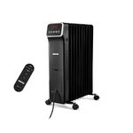 Geepas 2500W Digital Oil Filled Radiator, 11 Fin – Energy Efficient Electric Heater with LED Display, Built-in Timer, 3 Heat Settings, Low Running Cost and Remote Control – 2 Year Warranty, Black