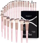 Makeup Brushes 28 Pcs Make up Brushes Professional Makeup brushes Set Premium Synthetic Face Powder Blush Pointed Eyeshadow Blending Brush Kit with Gift Box(Pink)