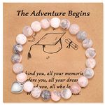 YELUWA Graduation Gift for Him/Her 2024, College High School Graduation Gift Heart Bracelets for Best Friend Girl Daughter Nurse Sister Master Degree Senior Class of 2024-The Adventure Begins