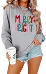 Merry Christmas Sweatshirts Women M