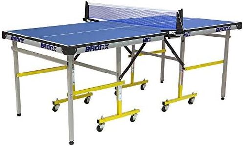 Bronx Mini Table Tennis Table with 18 mm Both Side Laminated Blue top and 50 mm Wheel (2 TT bat, 3 Balls and 1)