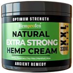 Hemprofen Natural Extra Strong Hemp Cream for Massaging Joints & Muscles, Lower Back, Feet, Knees, Neck & Shoulders (330ml)