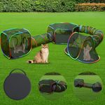 Outdoor Cat Enclosures,6 in 1Portable Catio Outdoor Cat Tent,Cage Free Outside Cat Playpen Pet Enclosure,Enclosed Cat Run,Cat Tunnel Outdoor Cat Tunnels for Indoor Cats & Small Animals