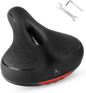 Comfortable Bike Seat Cushion for Women Men with Memory Foam -Airflow Ventilation, Shock-Absorbing, Waterproof, Bicycle Saddle for Peloton Bikes/Bike+/MTB/City/Spin/Road/E-Bikes (Black)