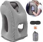 DAWNTREES Inflatable Travel Pillow for Airplane, Neck Air Pillow for Sleeping to Avoid Neck and Shoulder Pain, Comfortably Support Head, Used for Airplane, Car, Bus and Office…