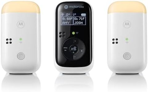Motorola Nursery PIP15-2 Audio-Babyphone mit HD-Sound, 2 Monitore – Temperaturüberwachung, Zwei-Wege-Kommunikation, Nachtlicht und Schlaflieder