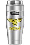 Wonder Woman Wonder Mom Logo, THERMOS STAINLESS KING Stainless Steel Travel Tumbler, Vacuum insulated & Double Wall, 16oz