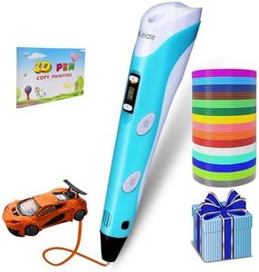 3D Pen for Kids 3D Printing Pen Stylo 3D Doodler Pen 3D Drawing Pen 3D Writing Pen Fun Toys Gift for Kids Include 12 Colors PLA Filament Refills with Charger