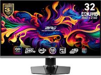 MPG 321URX QD-OLED, 32" 4K UHD Quantum Dot OLED Gaming Monitor, 3840 x 2160, 0.03ms, 240Hz, True Black HDR 400, 90W USB Type C, HDMI, DP Port