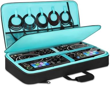 DJ Controller Bag for DDJ FLX10/DDJ REV5/DDJ GRV6/Numark NS4FX/DDJ FLX6/DDJ 1000/DDJ 800, Padded DJ Backpack with Multi-pocket for 17 Inch Laptop, DJ Carrying Mixer Case for DJ Equipment, Black