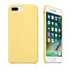 M Cart Liquid Silicone Soft Back Cover Case for Apple iPhone 7 Plus/iPhone 8 Plus (Dark Yellow)