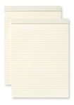 Kate Spade New York Notepad Folio Refill Set of 2, Letter Size Pads with 50 Lined Sheets Each, Cream