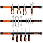 VonHaus Magnetic Tool Holders – Magnetic Tool Strip 3 x 60cm / 24”, Includes Removable Dividers – Space-Saving & Strong Magnetic Tool Holder – Wall Mounted Strips for Tool Storage