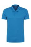 Mountain Warehouse Endurance Isocool Mens Polo - UV Protection Top, Sweat Wicking T-Shirt, Breathable Tee Shirt - Best for Running, Hiking & Outdoors Blue XL