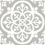 WallPops FP2942 Medina Peel & Stick Floor Tiles, Grey,12 x 12 inches