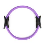 Phoenix Fitness Pilates Ring - Double Handle Exercise Circle Fitness Magic Circle Resistance Ring Dual Grip for Yoga Core Training - 15 Inch (Purple)