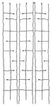 BestNest Panacea 89484 Black Forged Narrow Twig Trellises, 72" H, Pack of 3