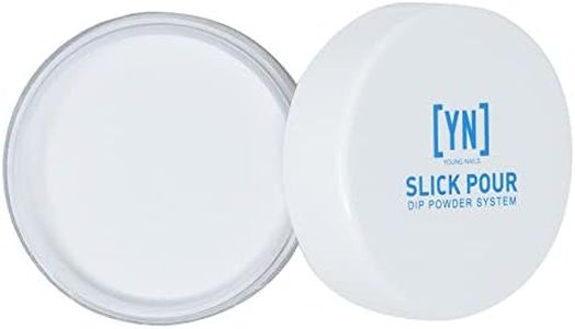 Young Nails SlickPour Dip Powder - Extended Wear Dip Powder Nail Color for use with SlickPour System Prep, Base, Activator & Top Coat, Fortified with Calcium & Vitamin E, Everest, 15g