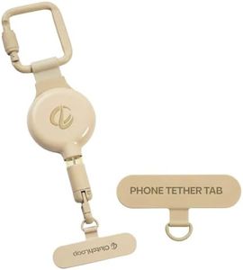 ClutchLoop 2 Anti-Theft Phone Tether – Magnetic Connection, Metal Anchor, Retractable Steel Line and Locking Carabiner (Latte)