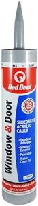 Red Devil 084650 84650 Window & Door Siliconized Acrylic Caulk, 10.1 oz, Gray